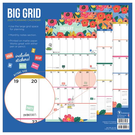 2023 Floral Big Grid Wall Calendar Wall Calendars Michaels 2023-floral-big-grid-wall-calendar-wall-calendars-michaels